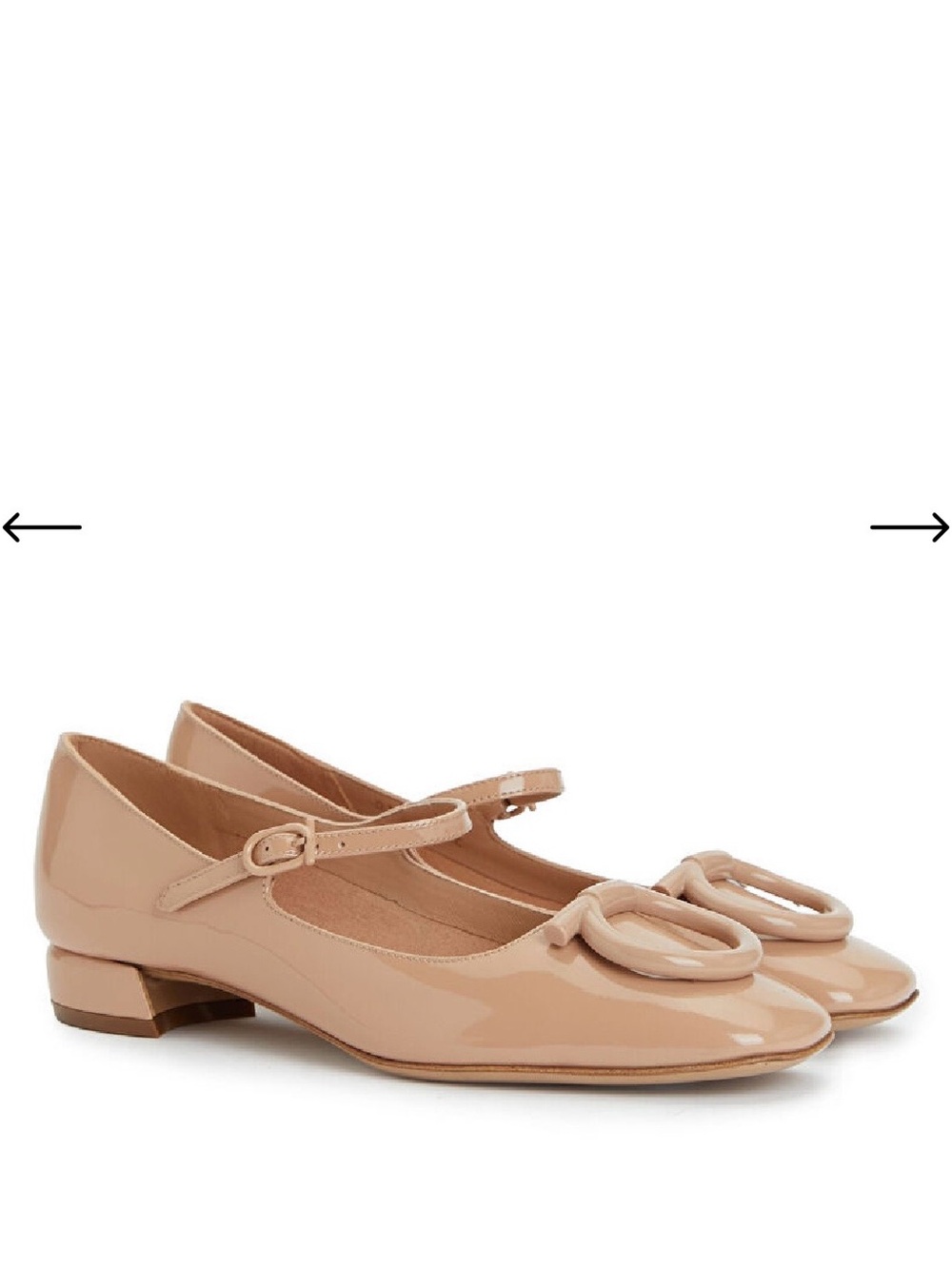 Salvatore Ferragamo ‘Marry’ Gancini Flats - Nude Patent Leather